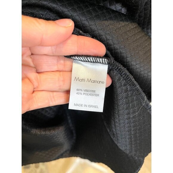 Matti Mamane Womens Top Black Size Large Pullover Quilted Avant Garde Israel New - Picture 4 of 16